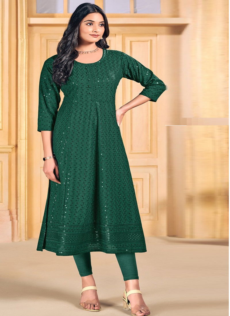 Tunic House Bugatti 1 Lucknowi Designer Kurtis Catalog
